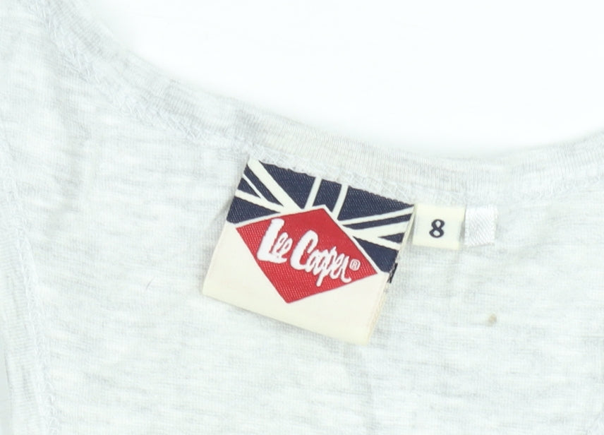 Lee Cooper Womens Grey Size 8 Racerback Cotton Tank Top
