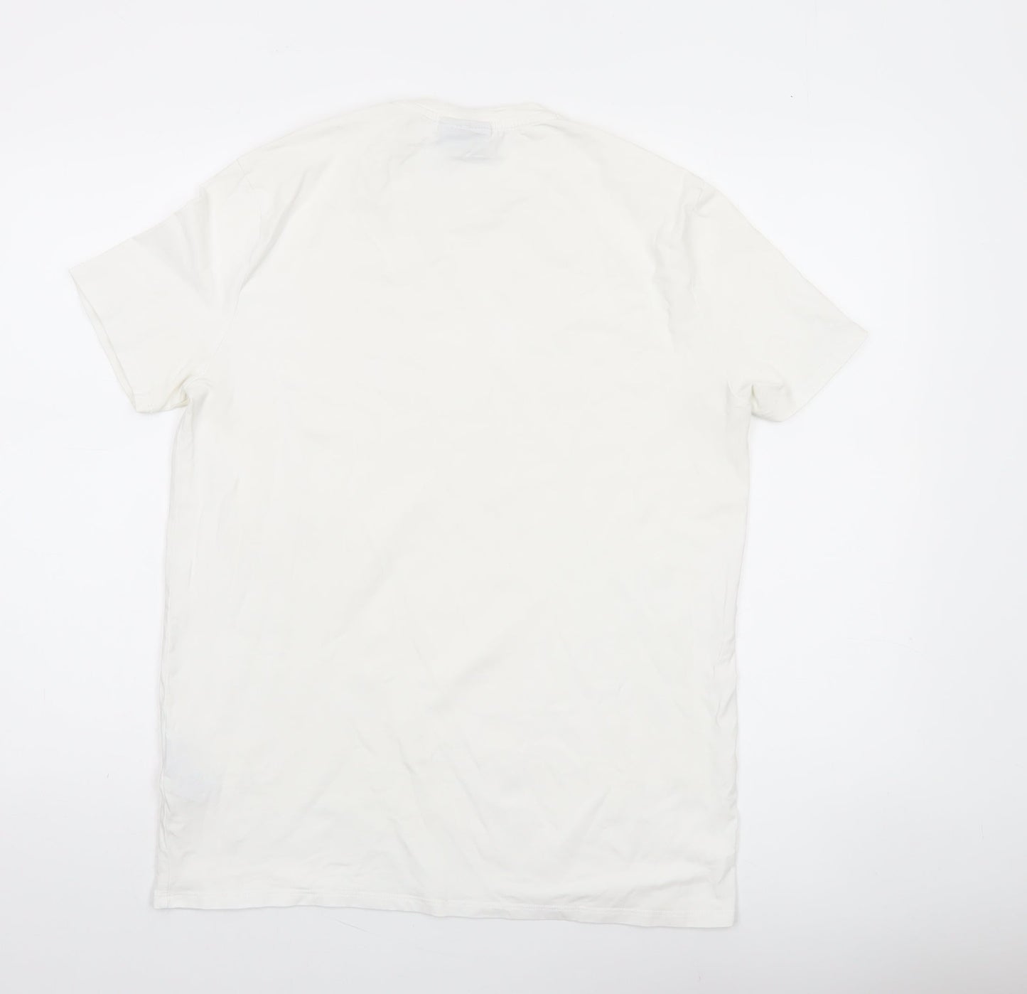 Emporio Armani Men's White XL Crew Neck Cotton Stretch T-Shirt