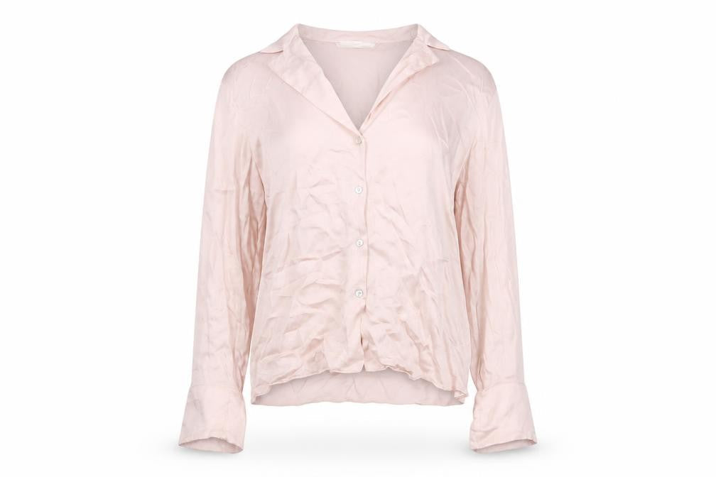 MNG Women’s Pink Button-Up Blouse Viscose Long Sleeve Size 8