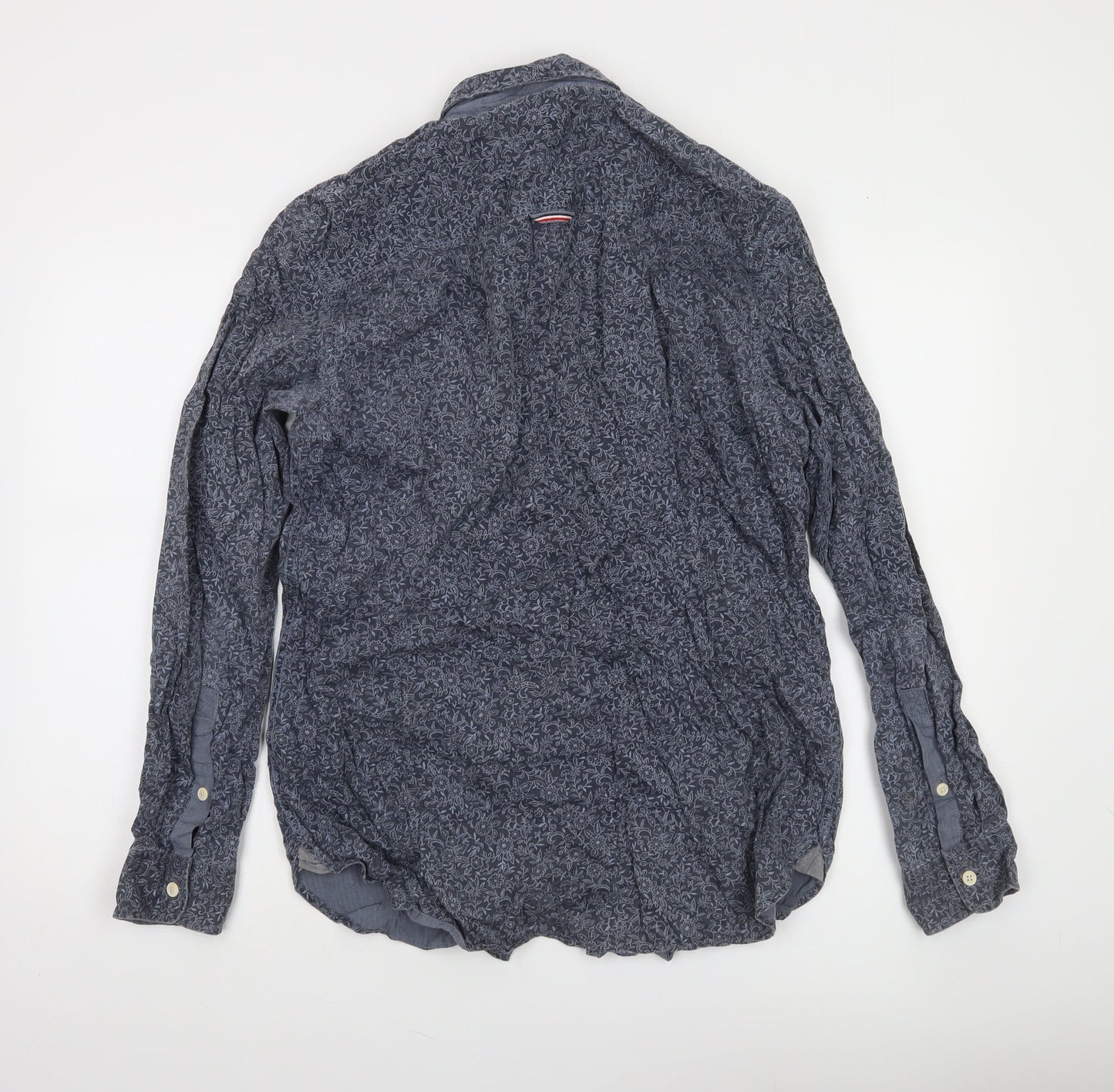 Tommy Hilfiger Denim Men's Blue Floral Slim Fit XL Button-Up Shirt