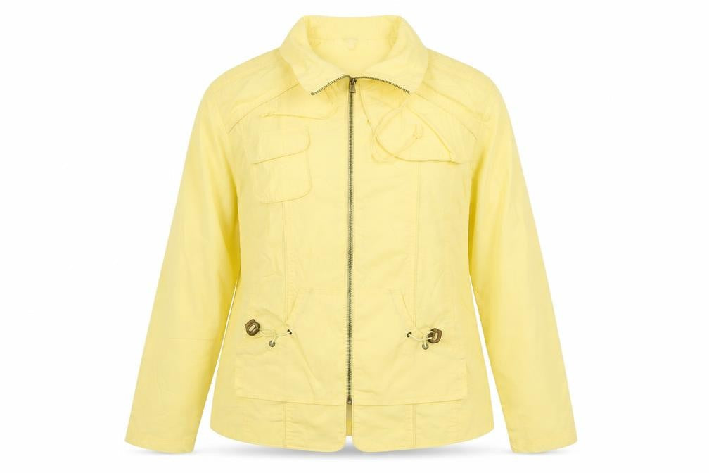 Mystify Women's Yellow Full Zip Short Casual Jacket Size 16