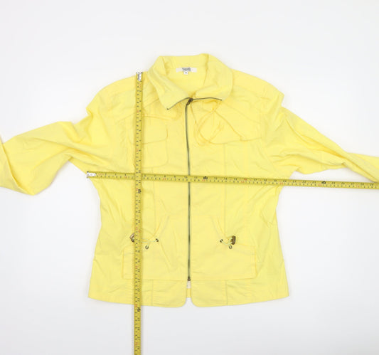 Mystify Women's Yellow Full Zip Short Casual Jacket Size 16
