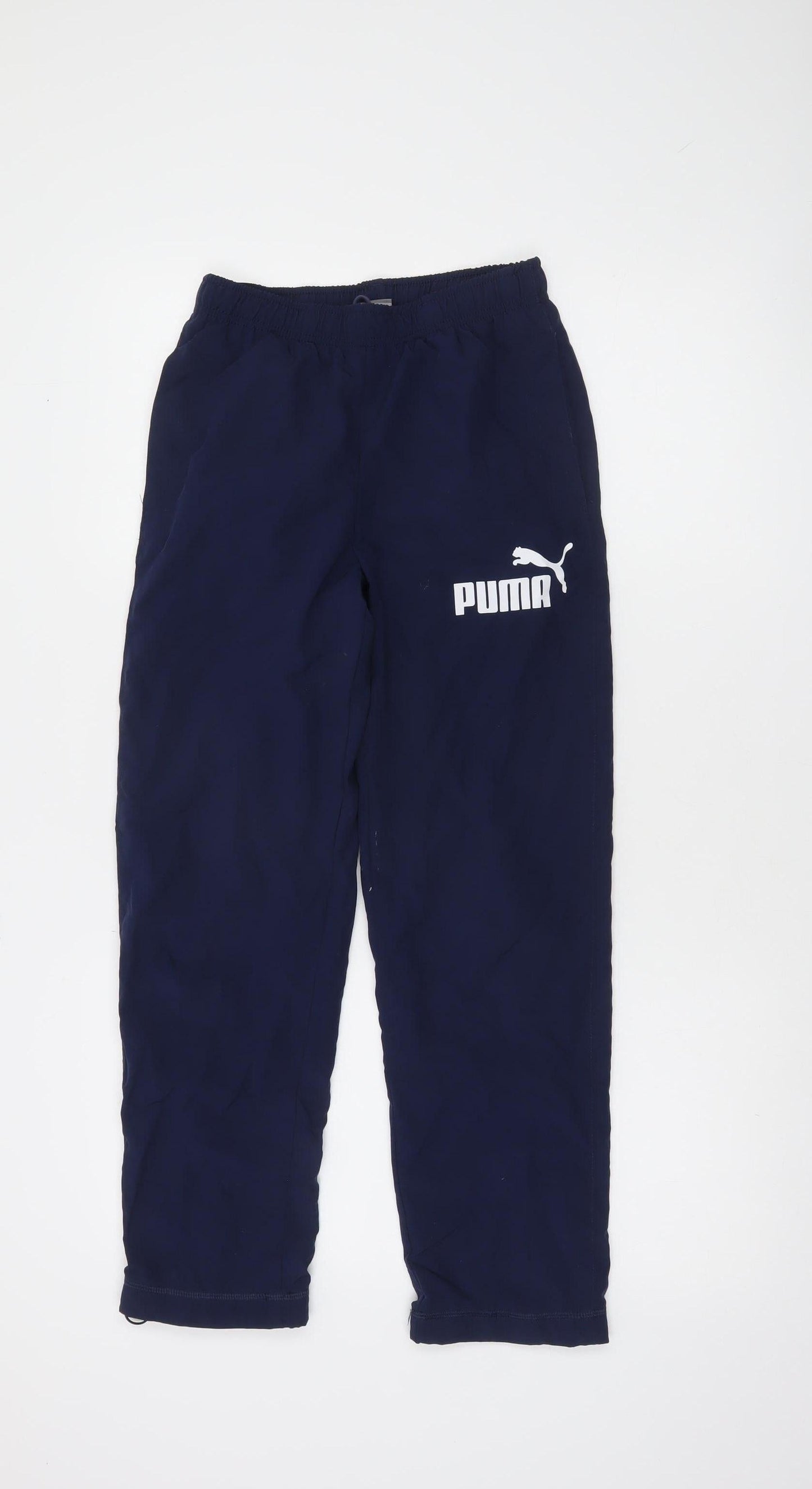 Puma Boys Blue Jogger Trousers 12 Years Elastic Waist Activewear