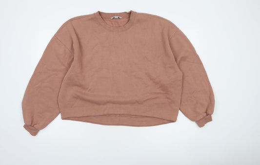 AllSaints Womens Brown Cotton Blend Pullover Sweatshirt M