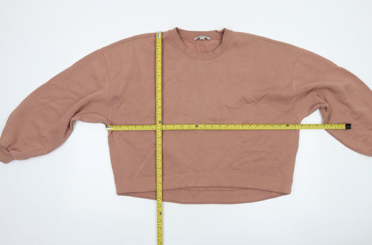 AllSaints Womens Brown Cotton Blend Pullover Sweatshirt M