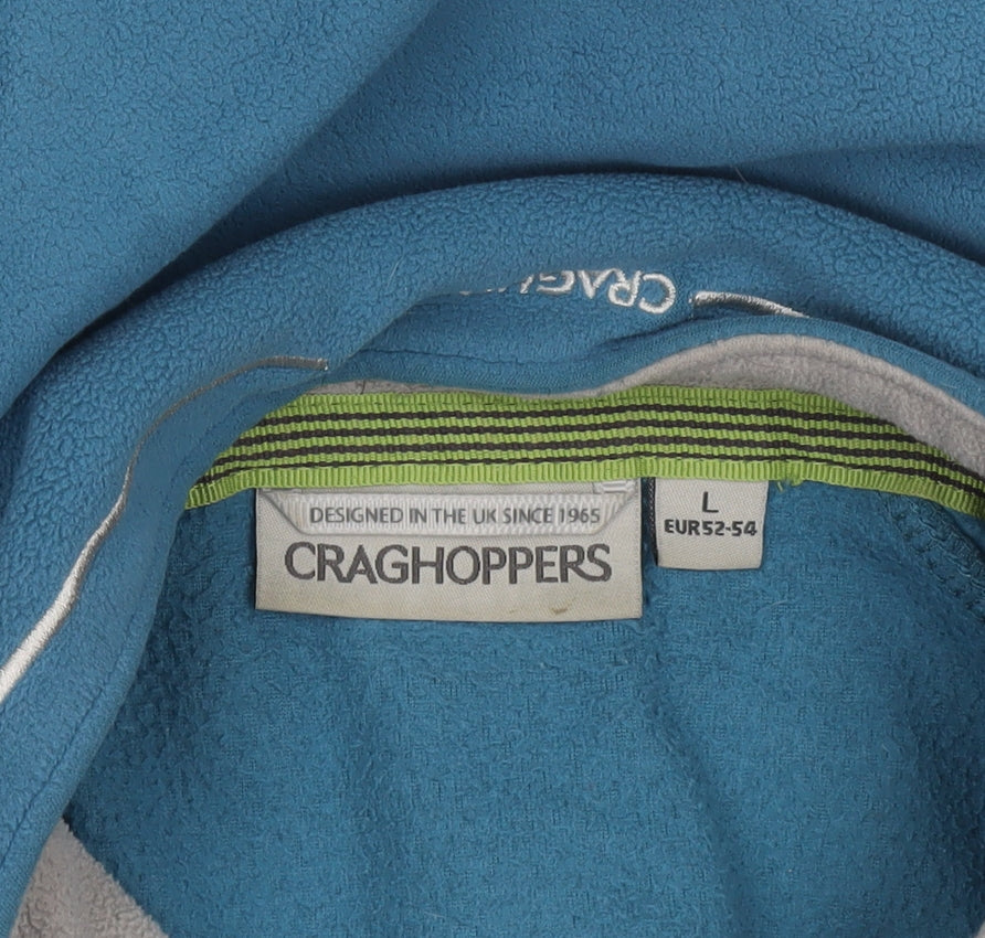 Craghoppers Men's Blue Fleece 1/4 Zip Pullover Sweatshirt L