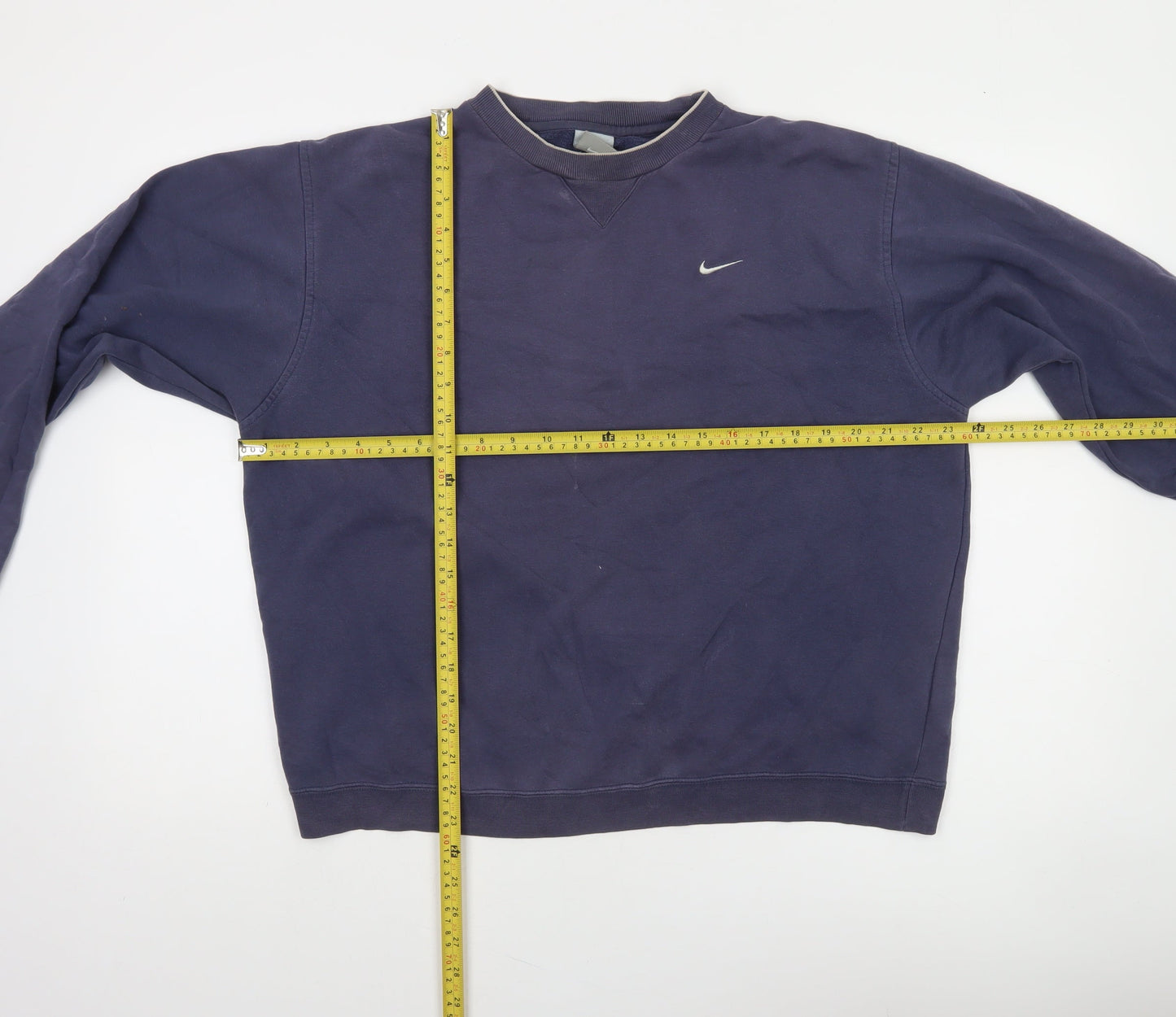 Nike Women’s Navy Blue Pullover Sweatshirt XL Relaxed Fit Logo Crew Neck