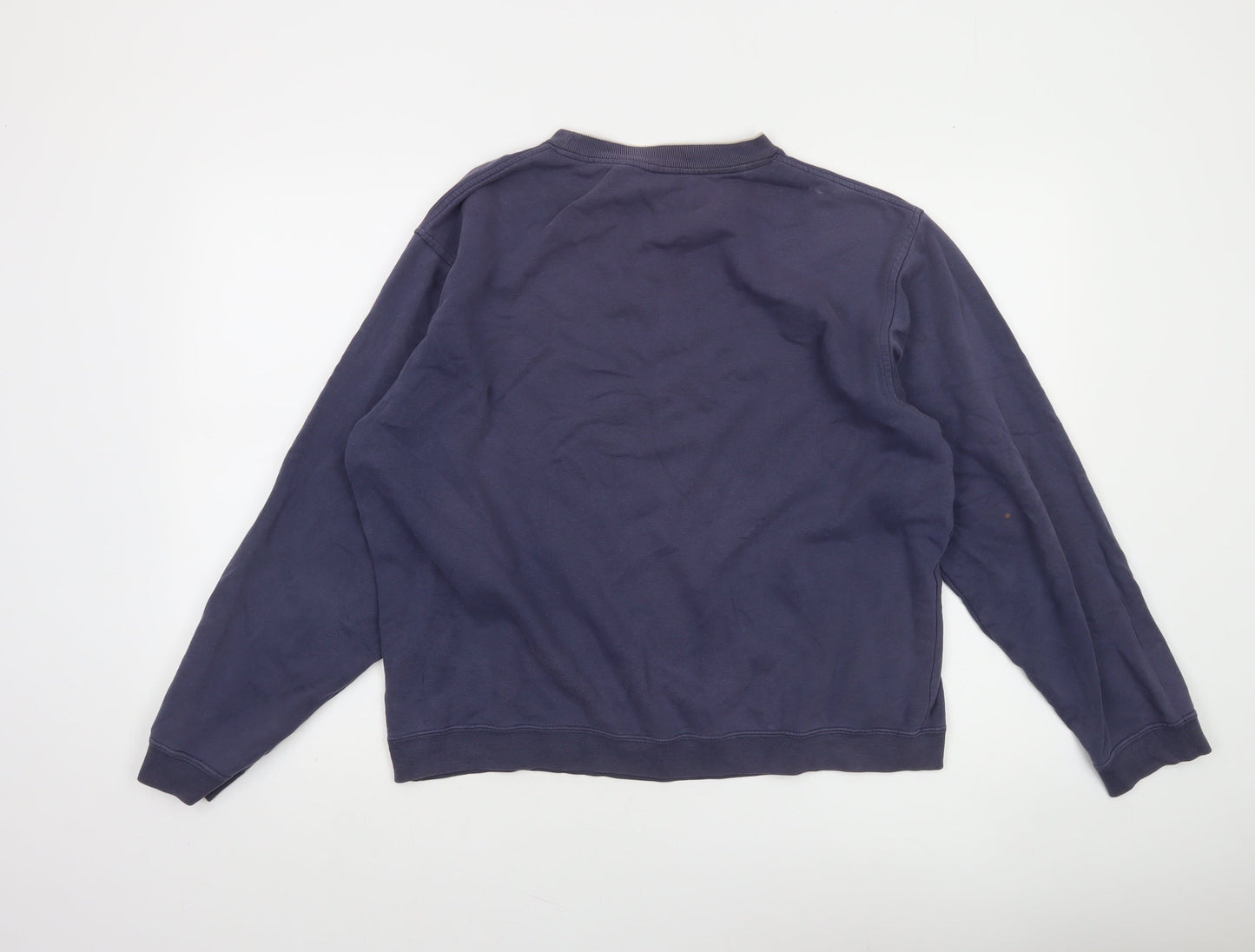 Nike Women’s Navy Blue Pullover Sweatshirt XL Relaxed Fit Logo Crew Neck