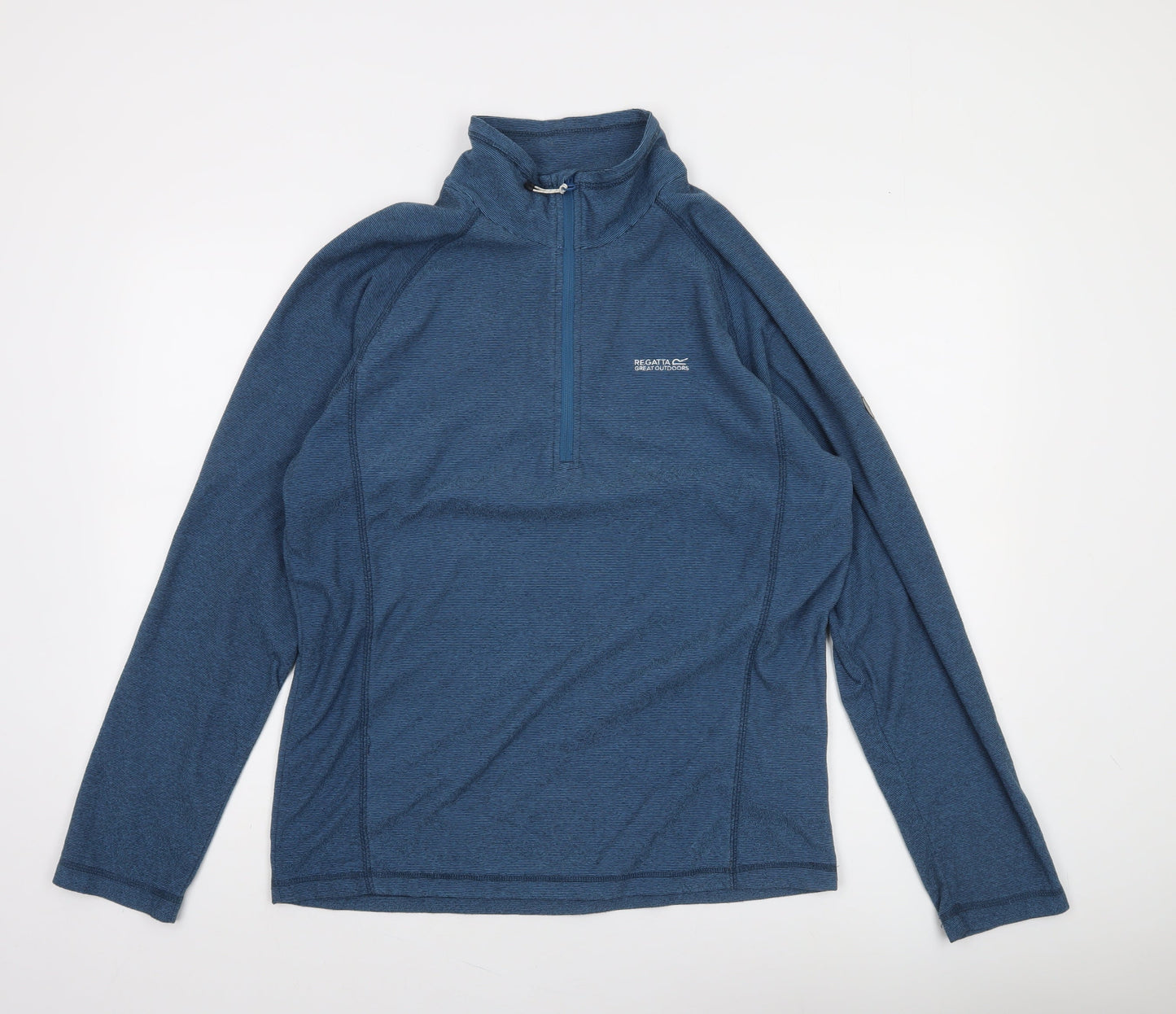 Regatta Men’s Blue 1/4 Zip Fleece Sweatshirt Size L Outdoor Pullover