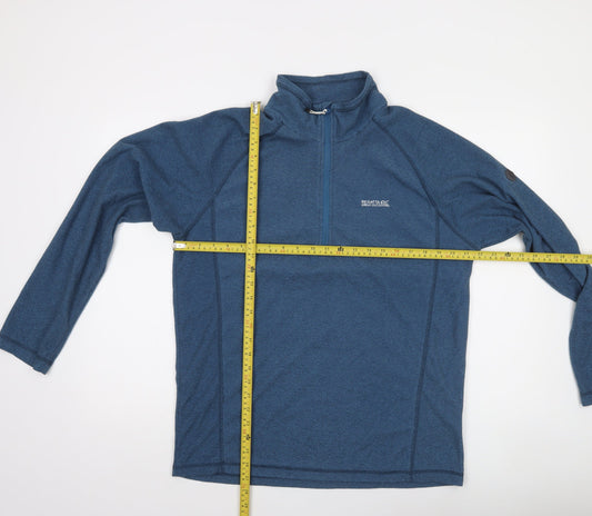 Regatta Men’s Blue 1/4 Zip Fleece Sweatshirt Size L Outdoor Pullover