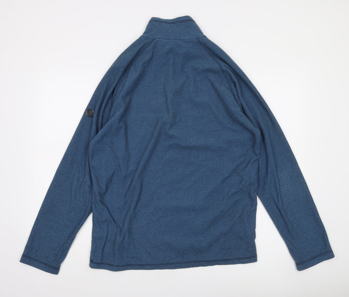 Regatta Men’s Blue 1/4 Zip Fleece Sweatshirt Size L Outdoor Pullover