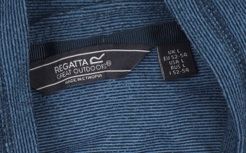 Regatta Men’s Blue 1/4 Zip Fleece Sweatshirt Size L Outdoor Pullover