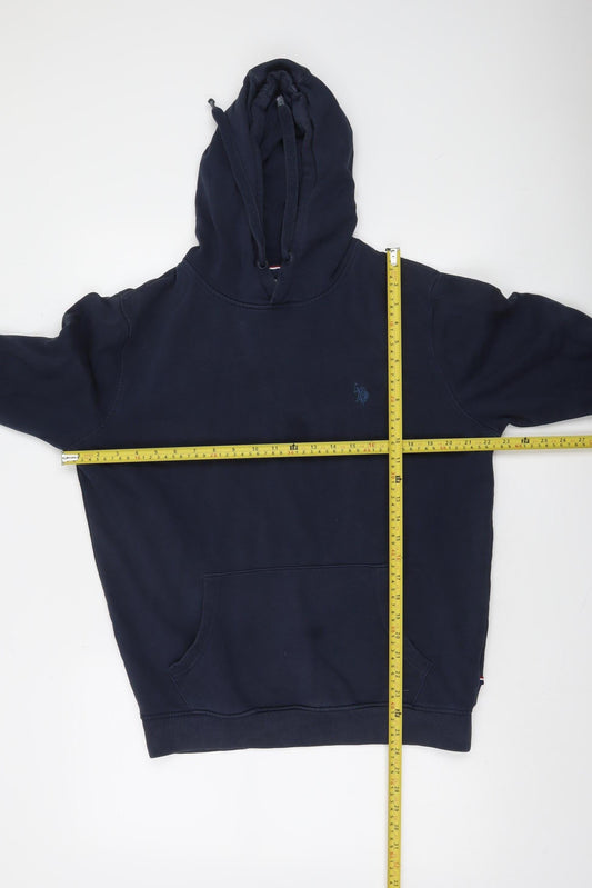 U.S. Polo Assn. Men Blue Pullover Logo Hoodie Size M