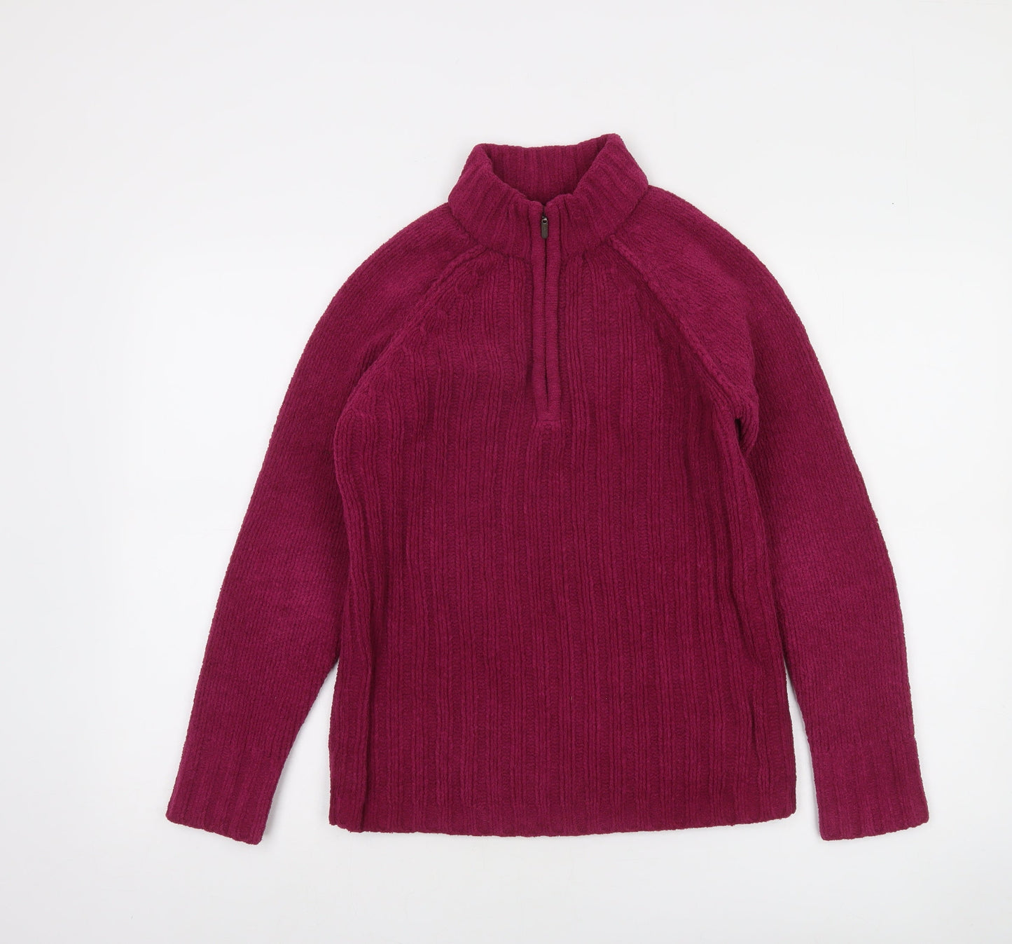 Peter Storm Womens Purple Fleece 1/4 Zip Jumper Size 8