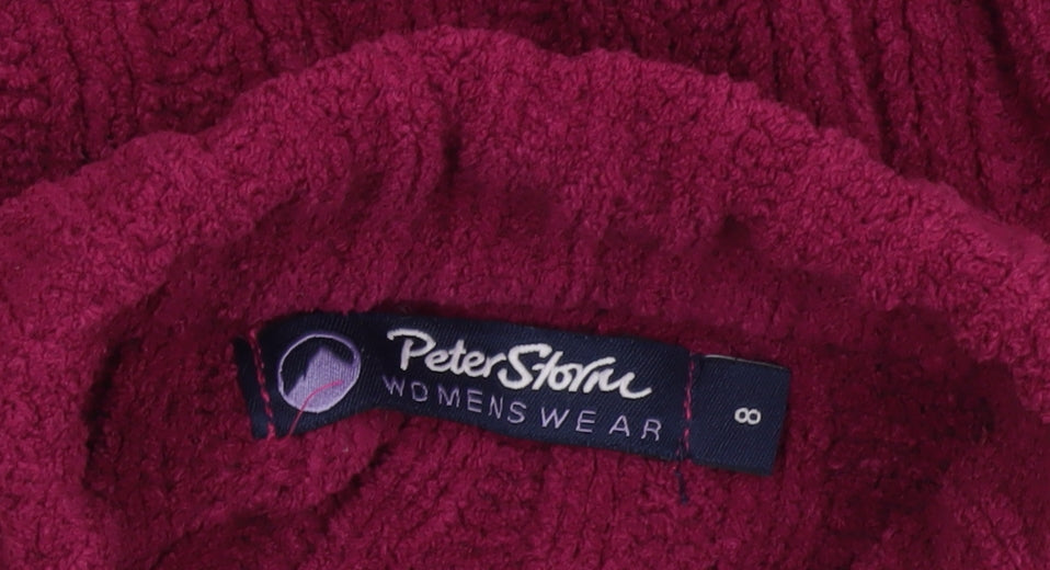 Peter Storm Womens Purple Fleece 1/4 Zip Jumper Size 8
