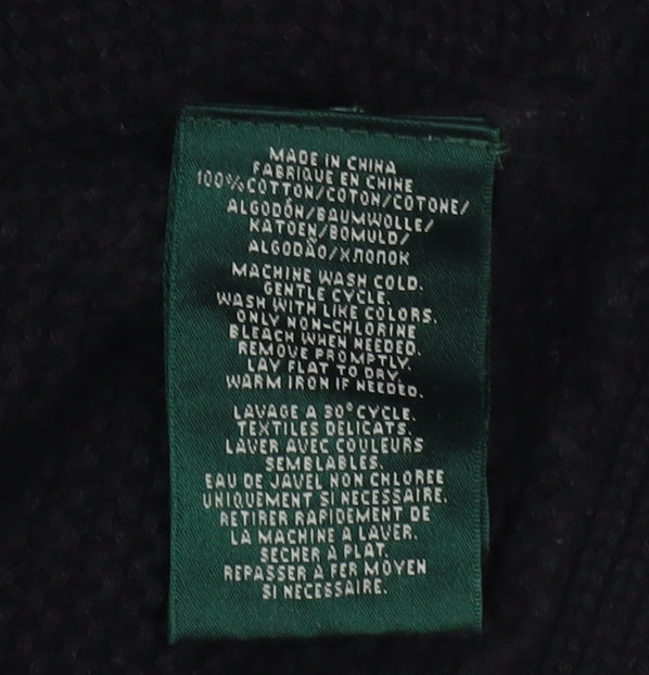 Lauren Ralph Lauren Women’s Black XS Knit Cotton Jumper