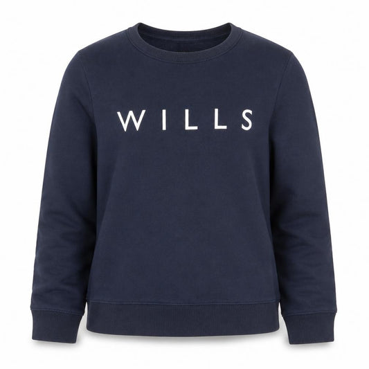 Womens UK 12 Regular Jack Wills Blue Pullover Sweatshirt