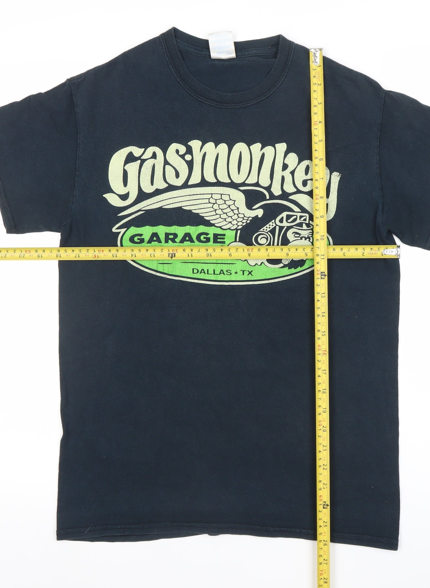 Gildan Mens Black Gas Monkey Garage Graphic Cotton T-Shirt Size S