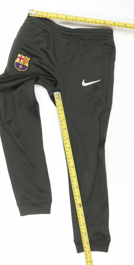 Nike Boys Black Barcelona Dri-FIT Joggers 10-11 Years Football Trousers