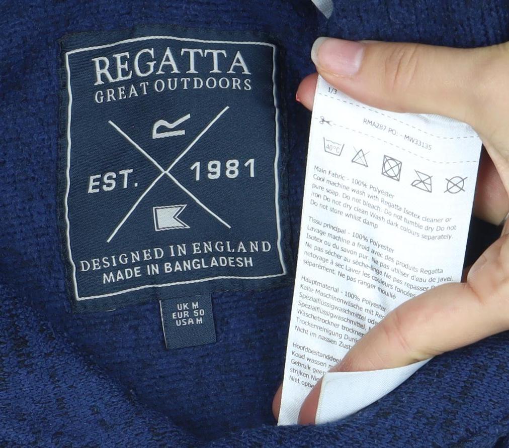 Regatta Men's Blue Knit Pullover Sweatshirt Size M Outdoor Shawl Collar