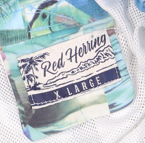 Red Herring Men's Multicoloured XL Swim Shorts Quick Dry Beachwear