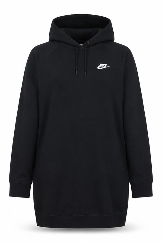 Womens UK XS Regular Nike Black Tunic Hoodie