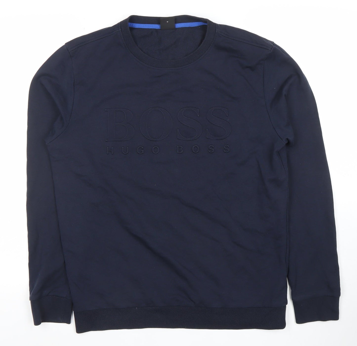 Hugo Boss Men's Blue Logo Crew Neck Sweatshirt Size M
