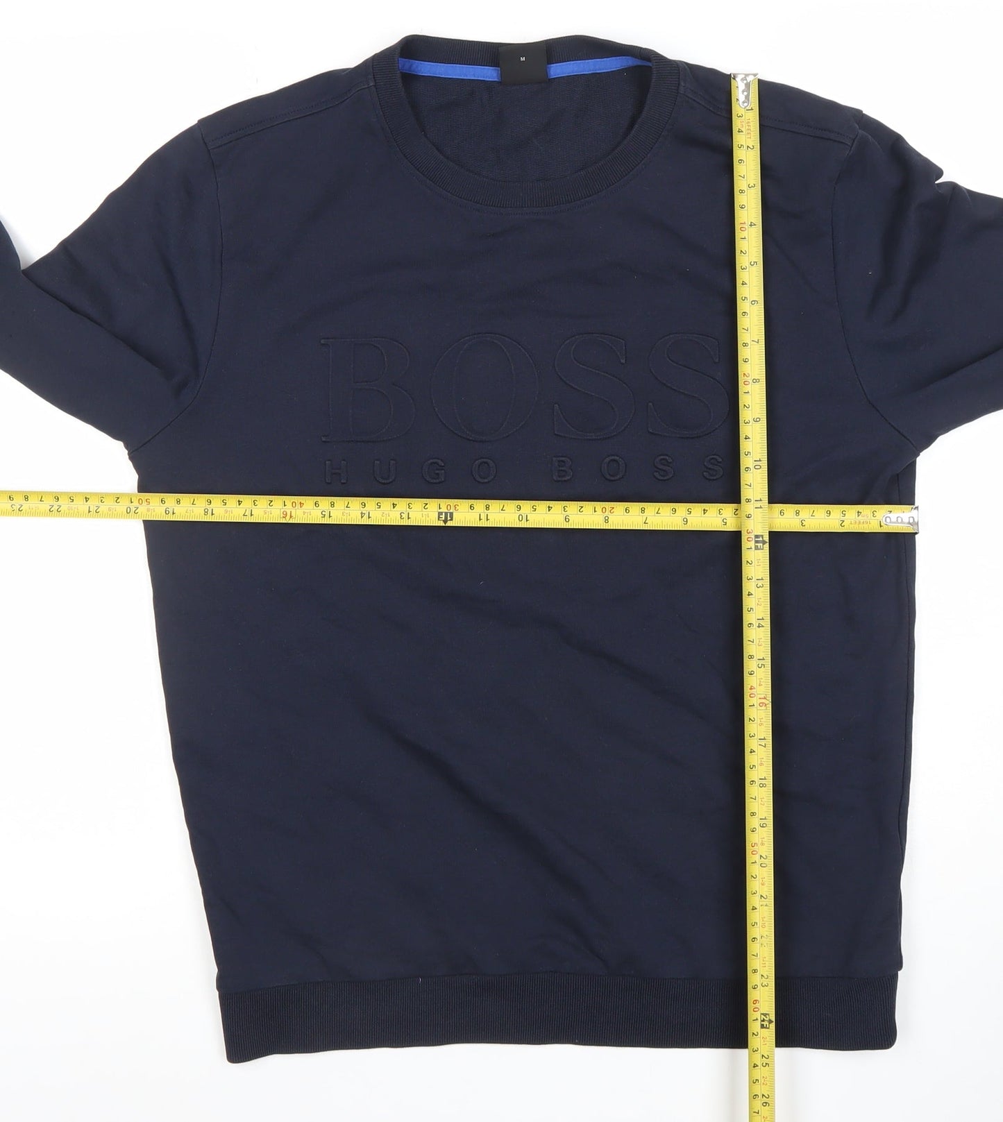 Hugo Boss Men's Blue Logo Crew Neck Sweatshirt Size M