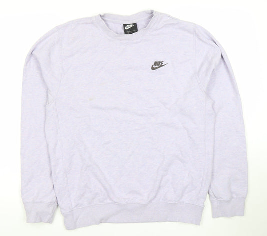 Nike Womens Lilac Crew Neck Long Sleeve Sweatshirt Size S