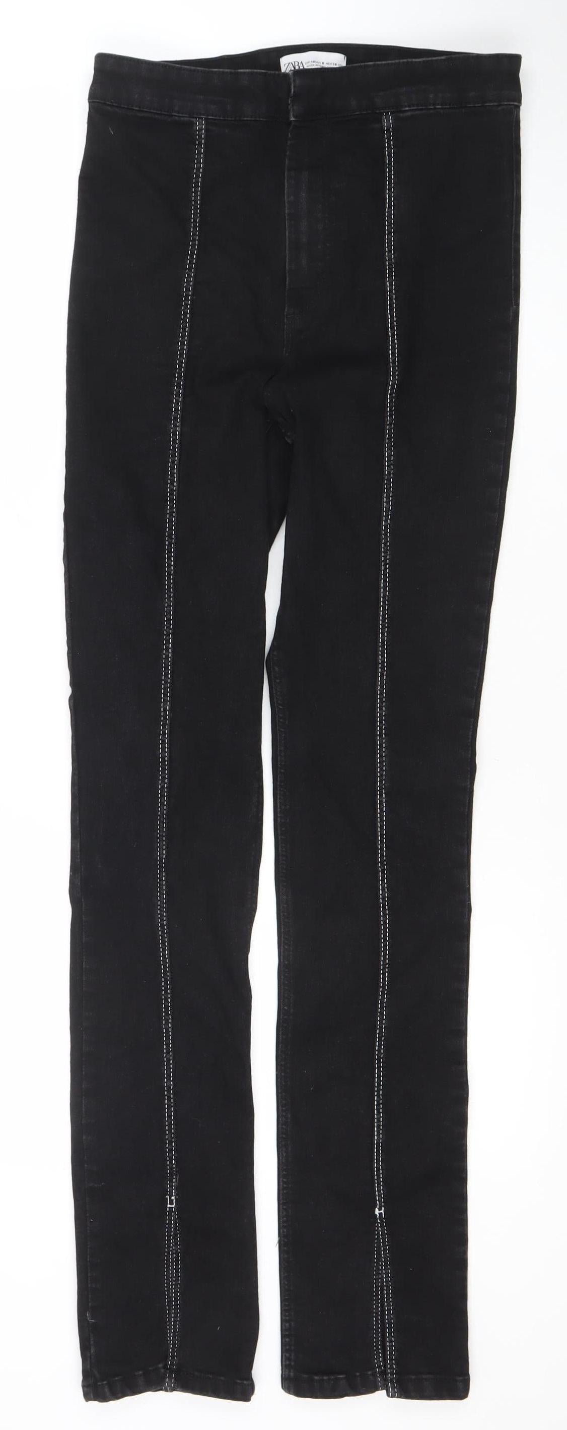 Zara Women Black Skinny Slim Stretch Jeans Size 12