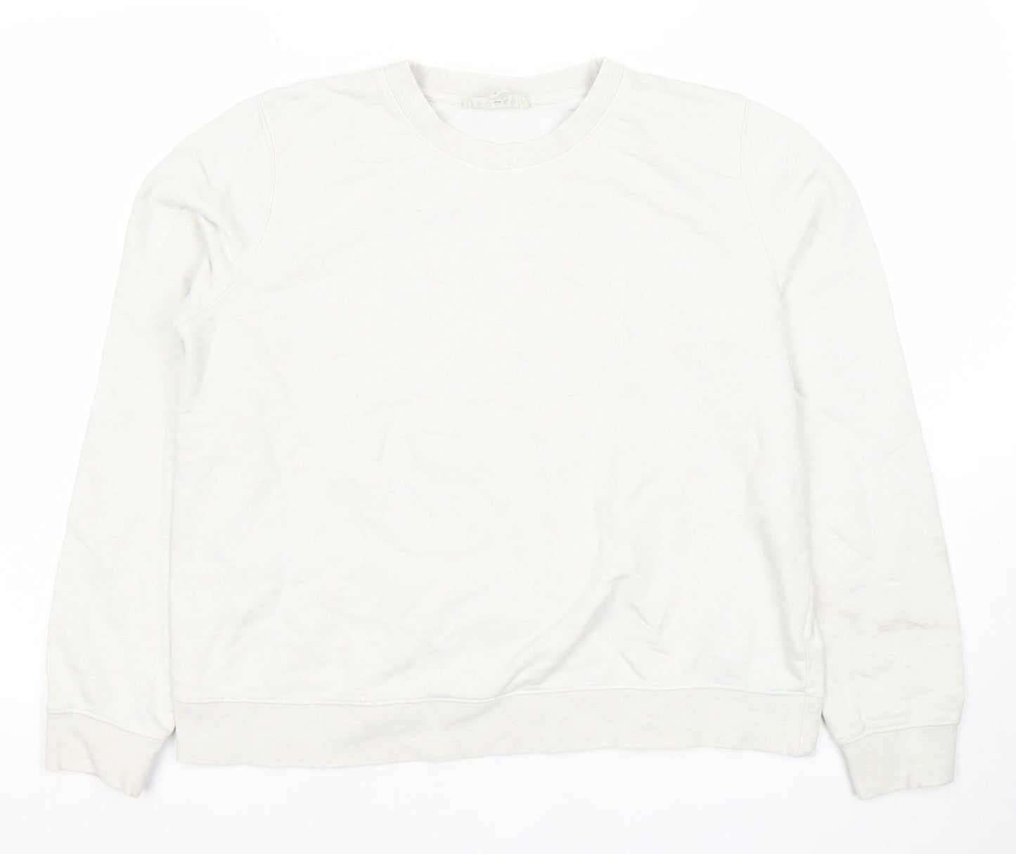 Boden Women’s Ivory Cotton Crew Neck Pullover Sweatshirt M