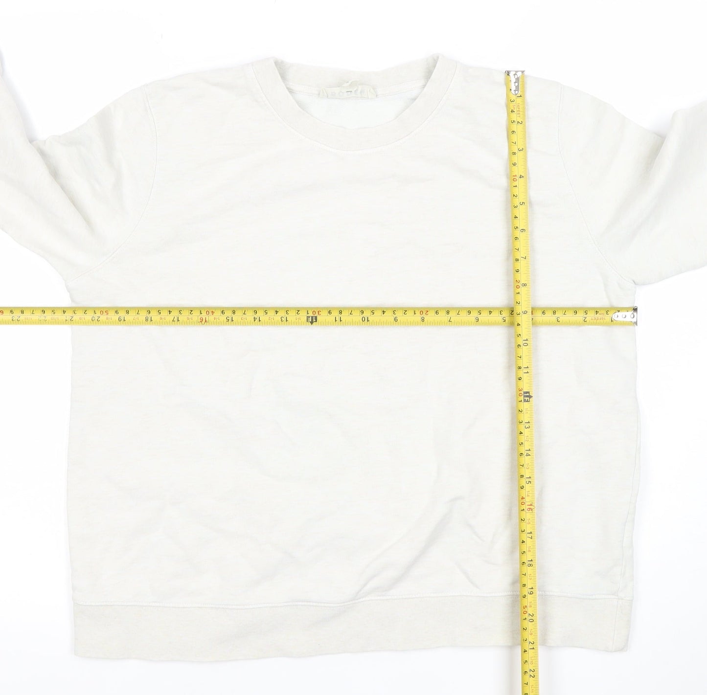 Boden Women’s Ivory Cotton Crew Neck Pullover Sweatshirt M