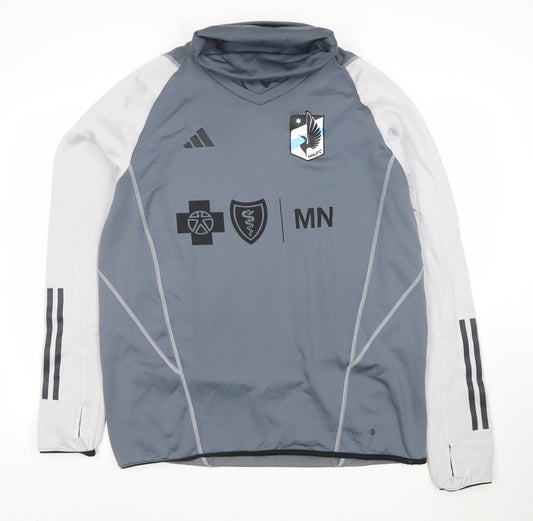 adidas Mens Grey XXL Pullover Athletic Training Sweatshirt