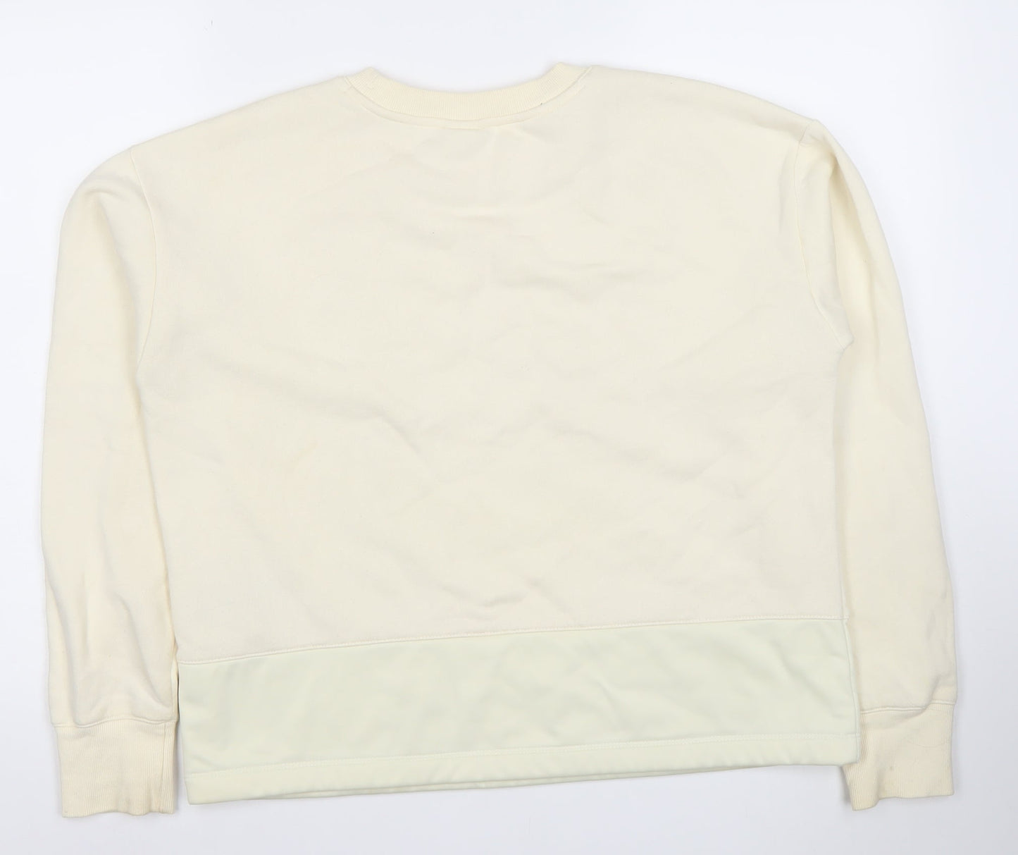 Champion Women's Beige Crew Neck Pullover Sweatshirt Size L Cotton Blend