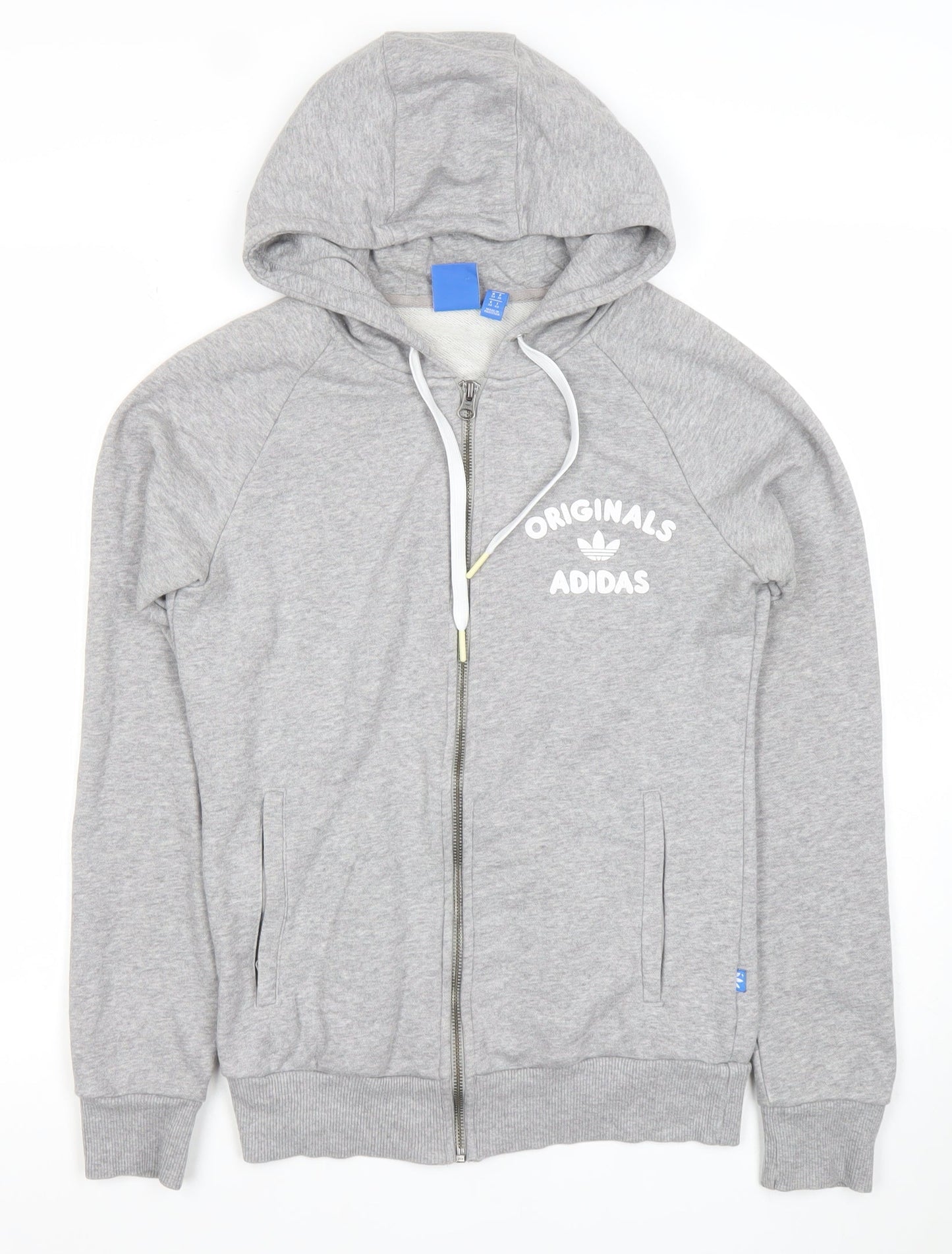 Adidas Originals Women's Grey Full Zip Hoodie Size 8