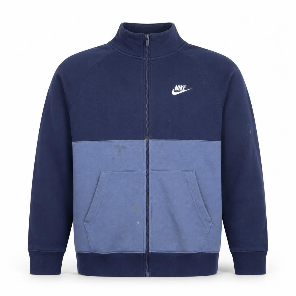 Mens UK M Regular Nike Blue Full Zip Sweatshirt