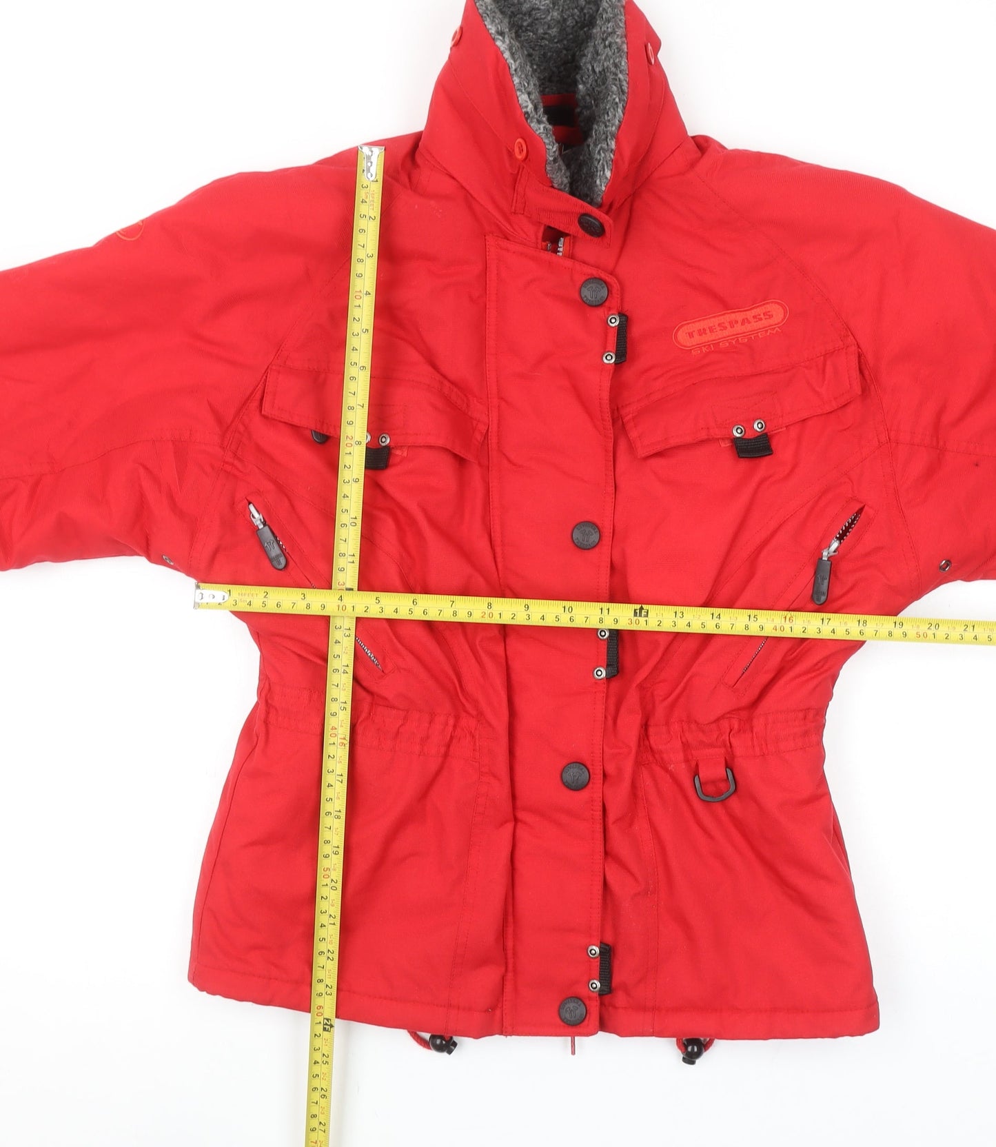 Trespass Girls Red Ski Jacket Size 13 Years Waterproof Insulated Winter Coat
