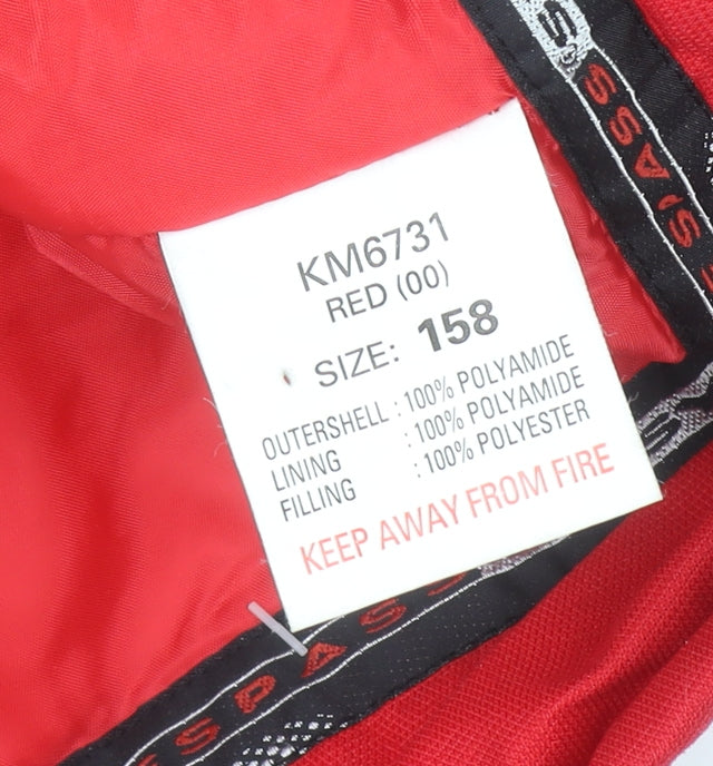 Trespass Girls Red Ski Jacket Size 13 Years Waterproof Insulated Winter Coat