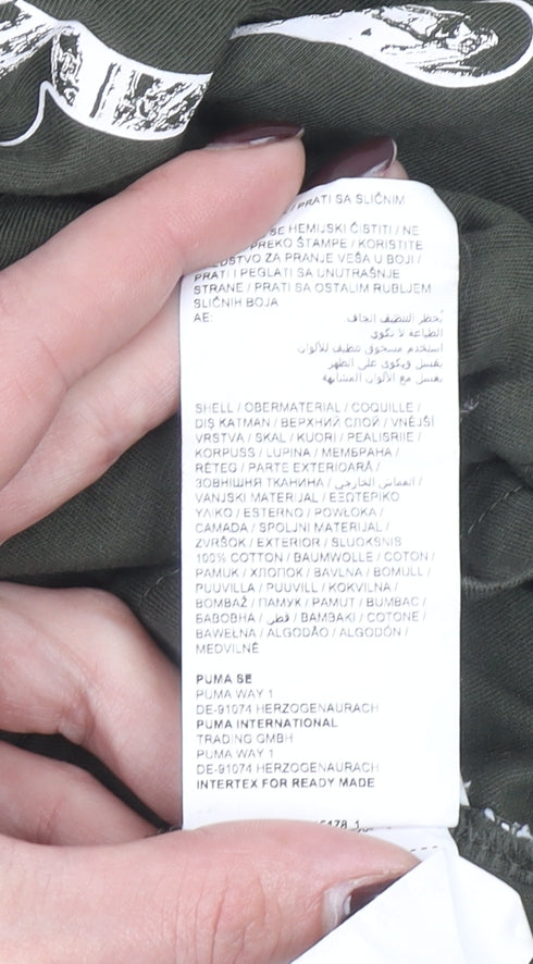 Puma Womens Green XS Basic Sport T-Shirt