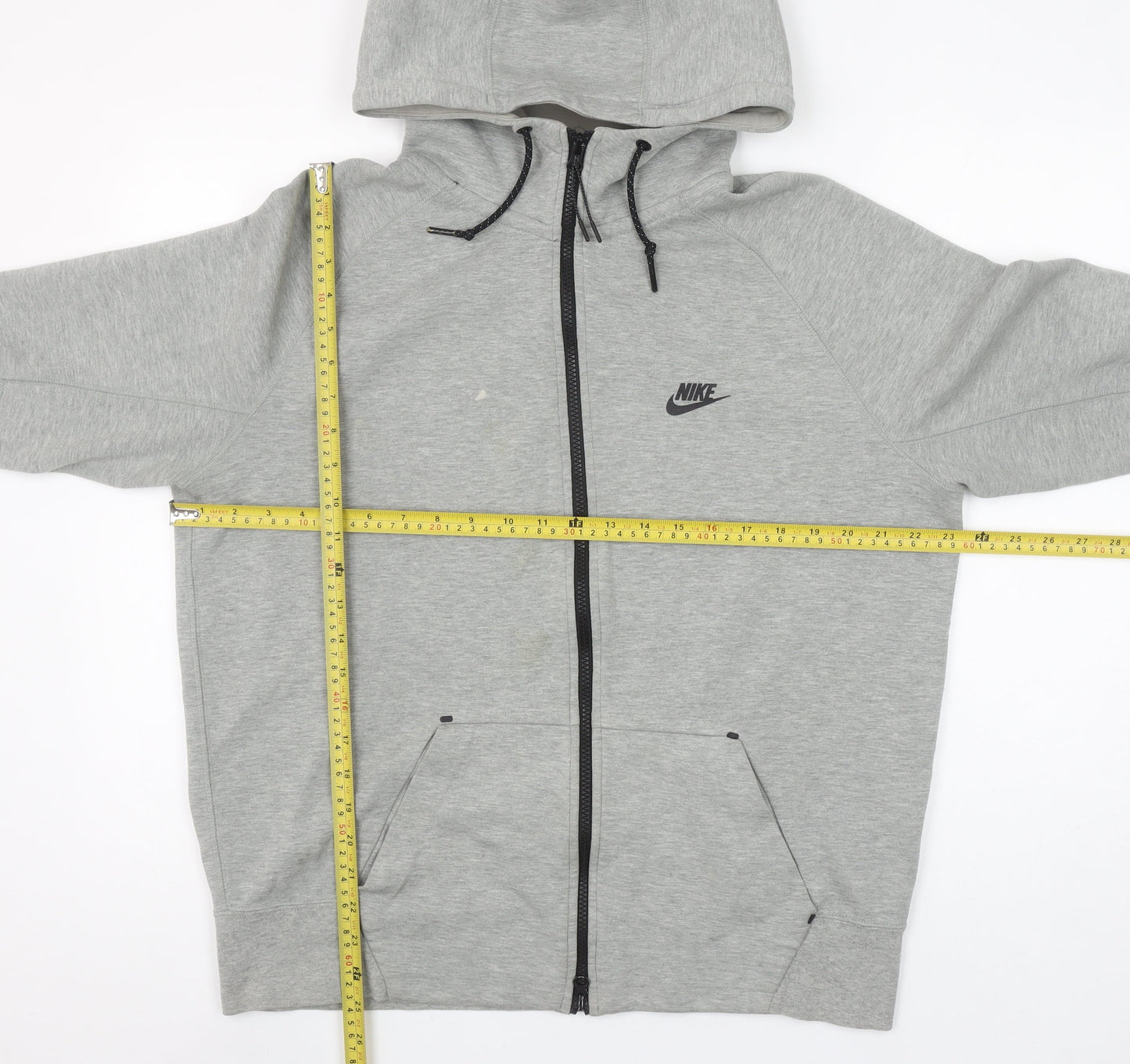 Nike Men's Grey Full Zip Hoodie Size L Regular Fit