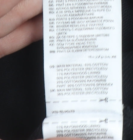 Adidas Womens Black Medium Hooded Pullover Hoodie with Logo and Stripe Accents