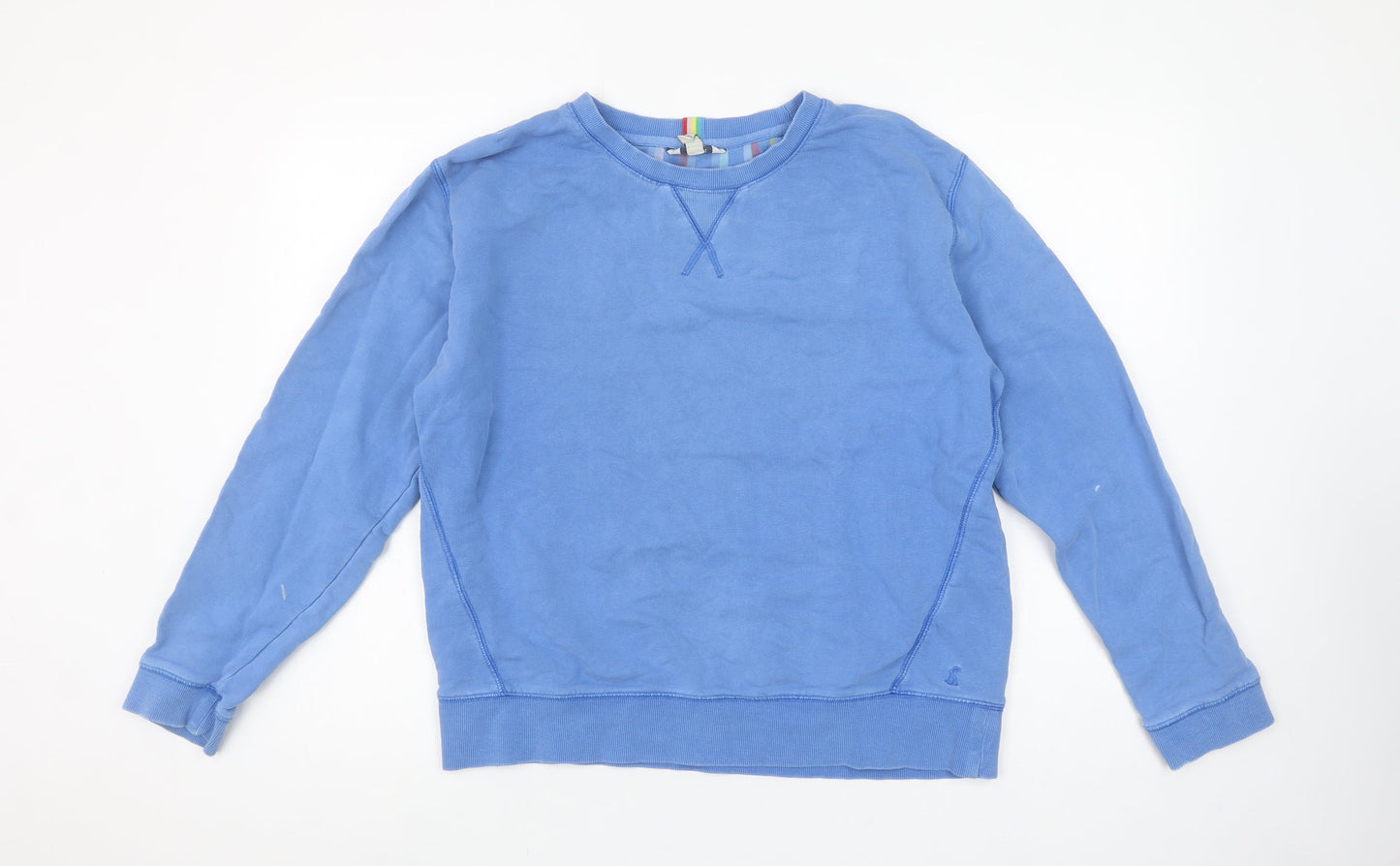 Joules Women Blue UK 10 Cotton Pullover Sweatshirt Casual
