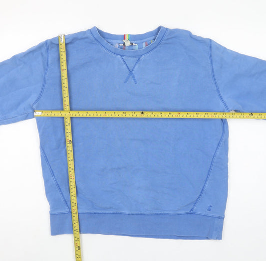 Joules Women Blue UK 10 Cotton Pullover Sweatshirt Casual