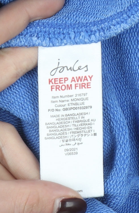Joules Women Blue UK 10 Cotton Pullover Sweatshirt Casual