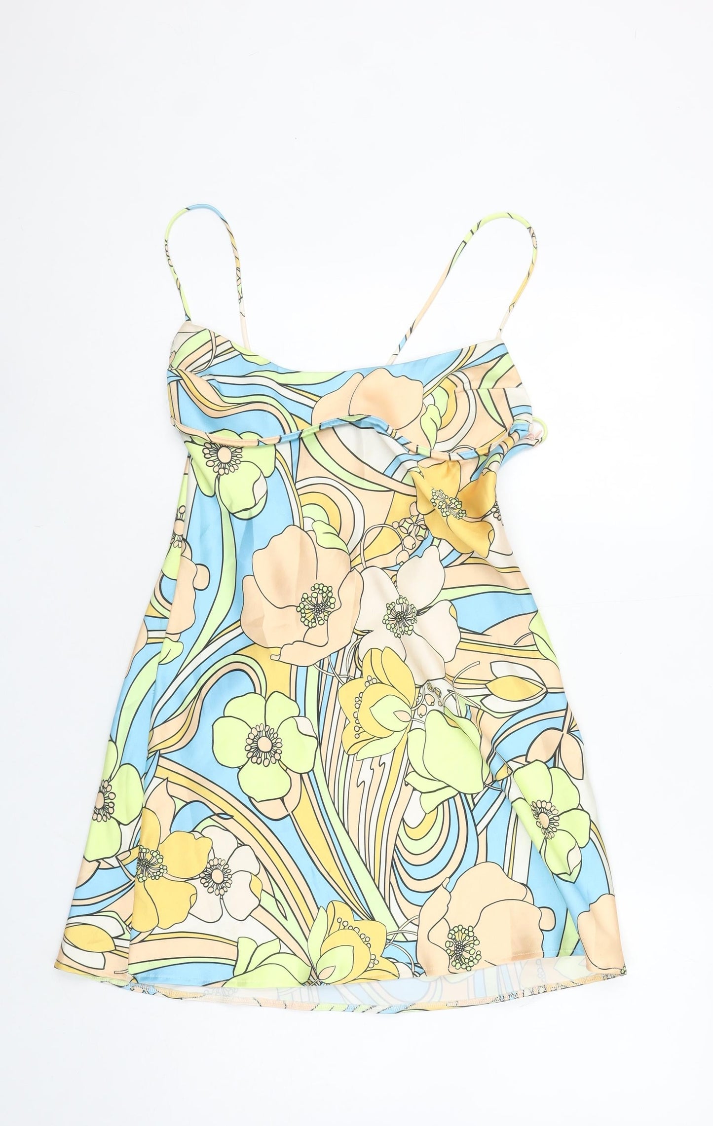 Zara Women's Multicoloured Floral Slip Dress Size 12