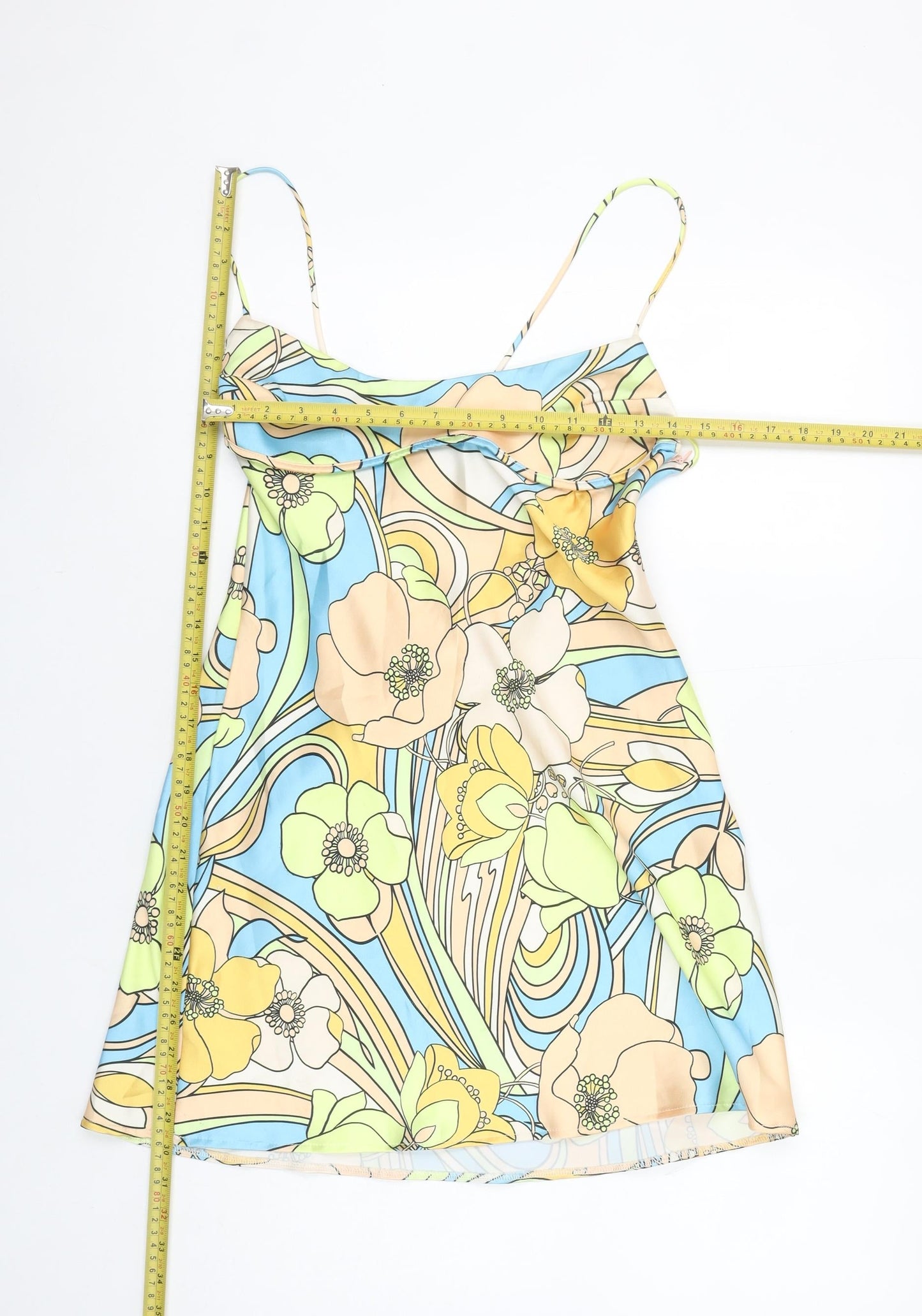 Zara Women's Multicoloured Floral Slip Dress Size 12