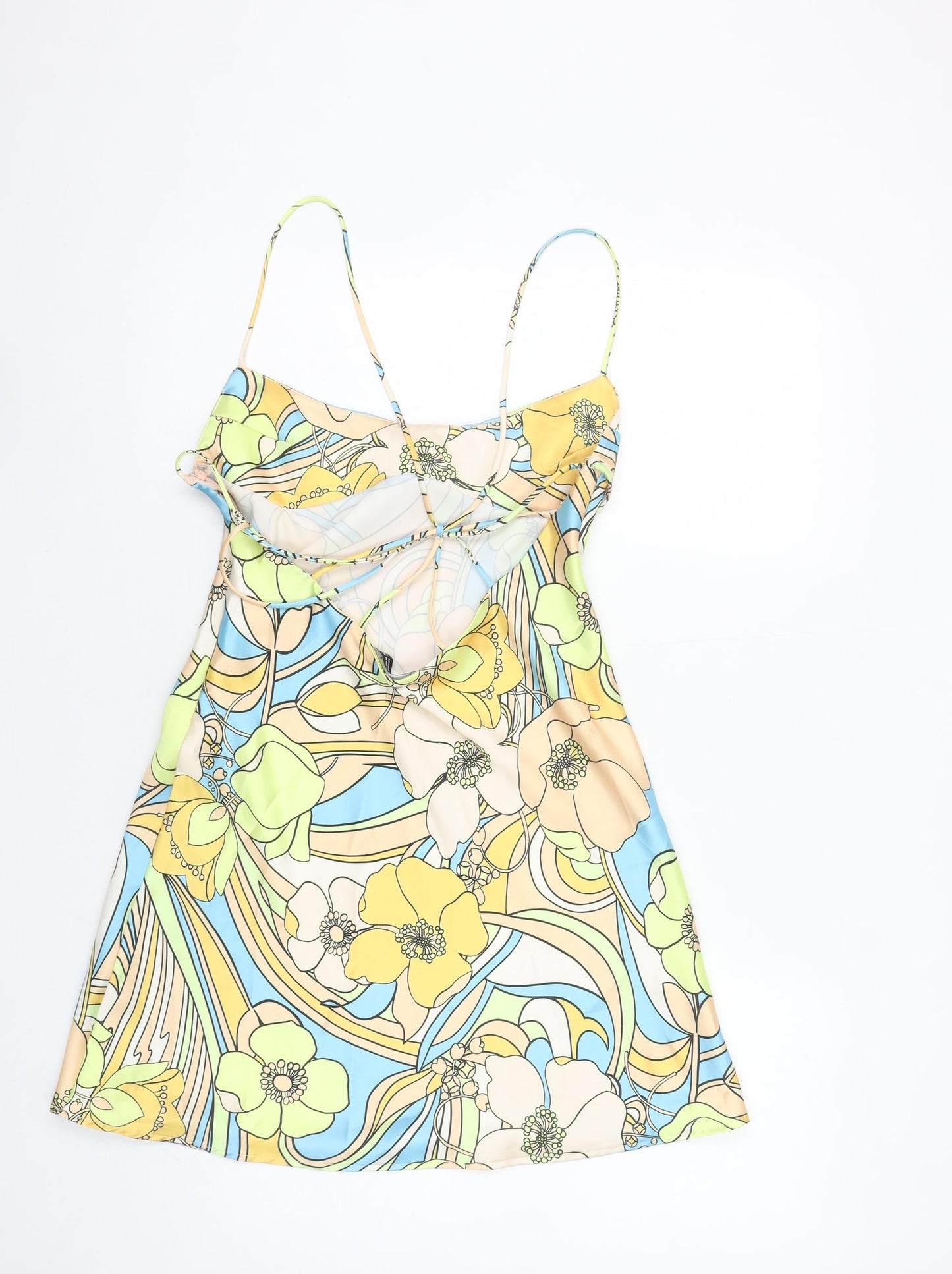 Zara Women's Multicoloured Floral Slip Dress Size 12
