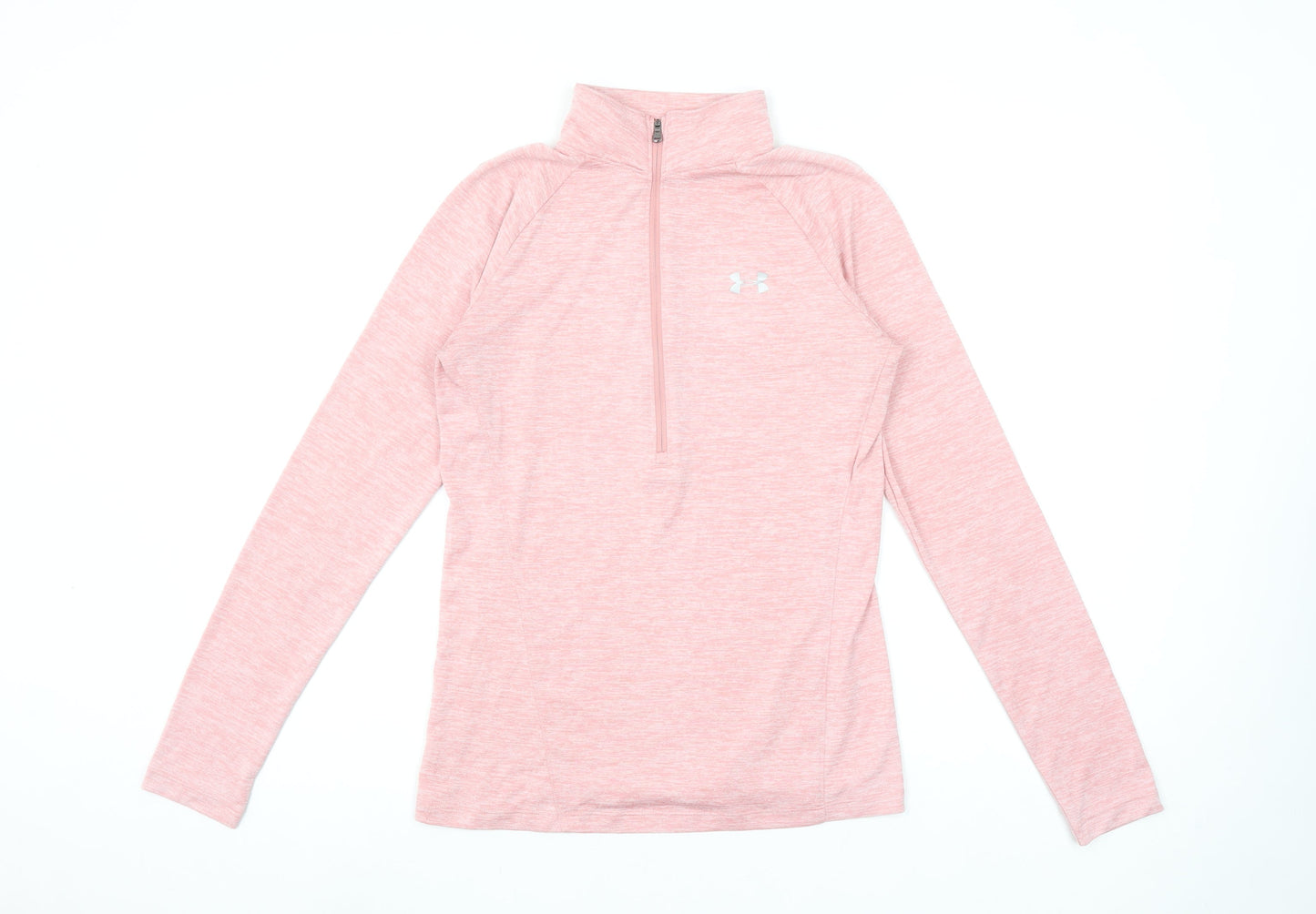 Under Armour Women's Pink HeatGear 1/2 Zip Long Sleeve Pullover Top Size S