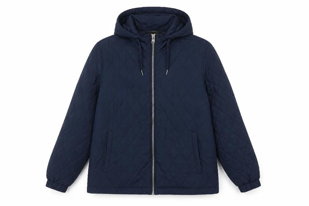 St. Bernard for Dunnes Stores Navy Quilted Hooded Jacket Medium Women’s