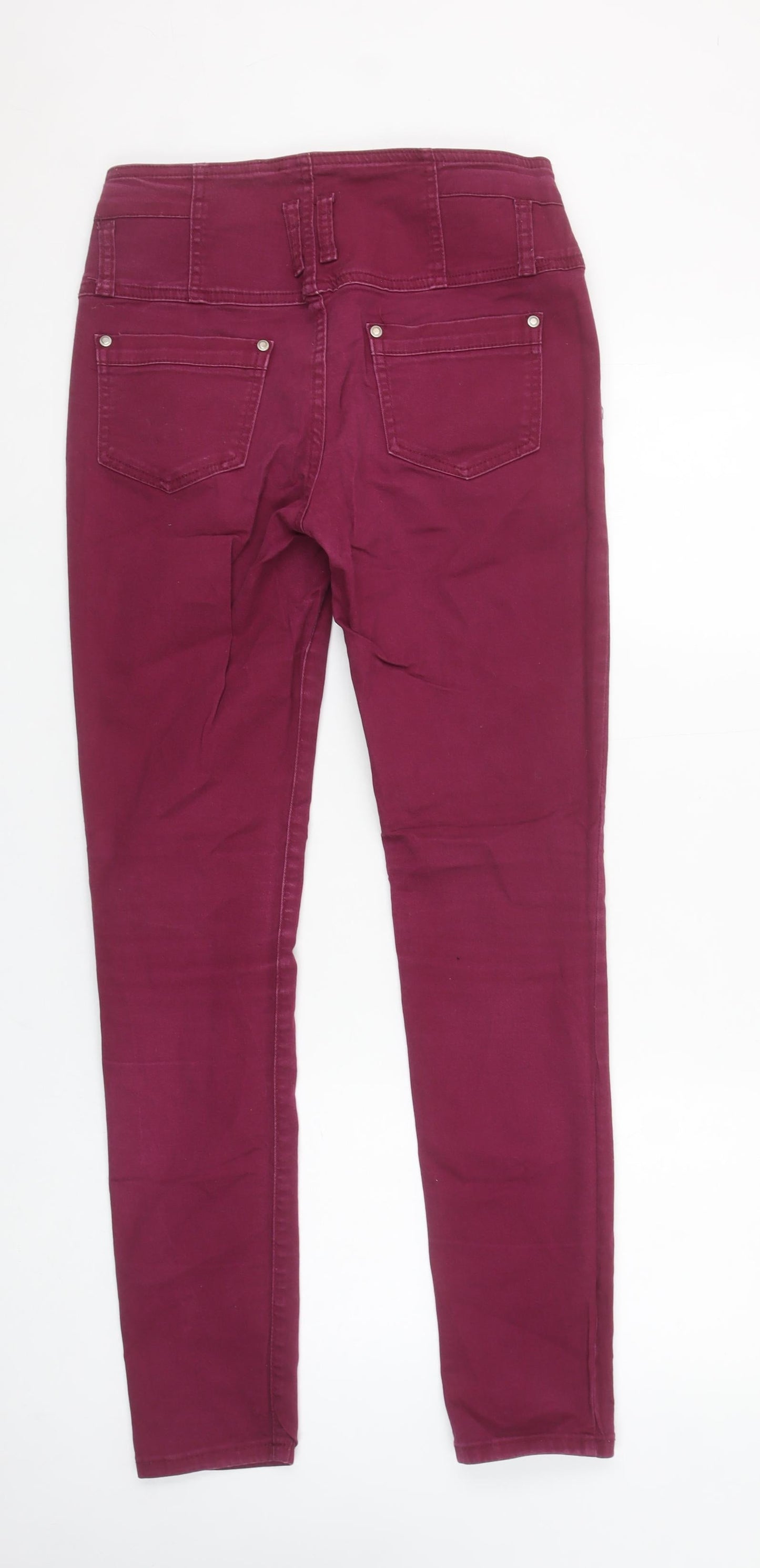 Yes Yes Women's Purple Skinny High Rise Stretch Jeans UK 12